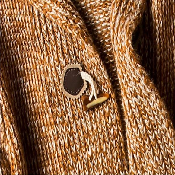 Men's Casual Loose Horn Button Up Mid Long Hooded - Picture 12 of 16